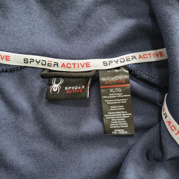 Spyder Active Men's Navy Blue Zip Up Jacket ProW-B Size XL - Picture 7 of 9